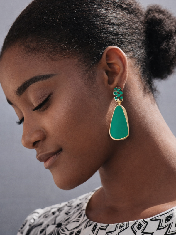 ASO Beveled Drop Earrings RUAHH