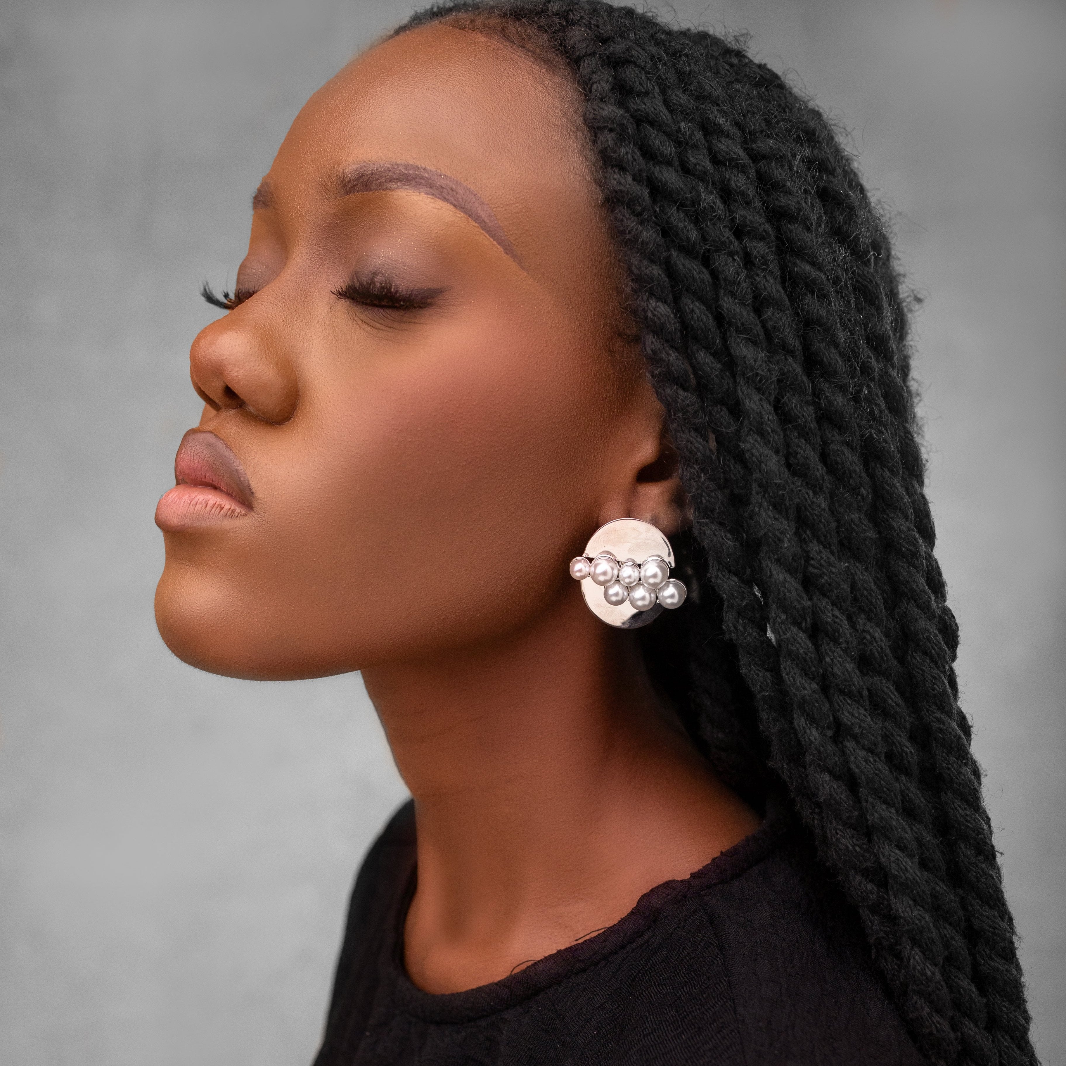 Millie Pearl Cluster Oval Studs (Pre-order) (Copy) Ruahh