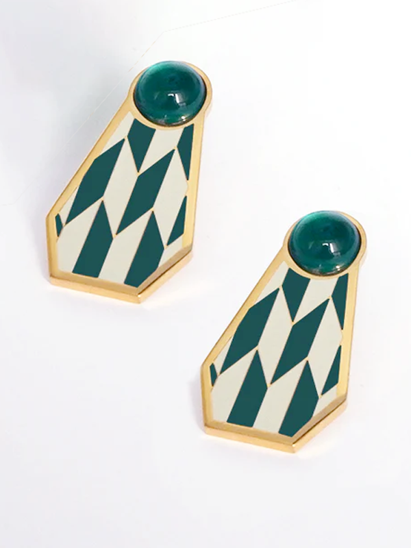 Ruahh Kente Statement Earrings RUAHH