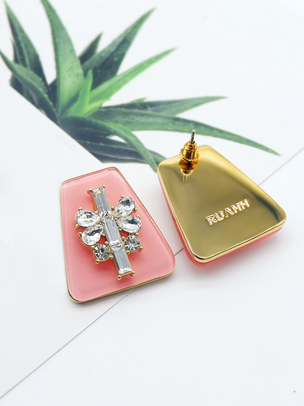 Crystal Cluster Stud Earrings