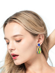 Ruahh Kente Statement Earrings