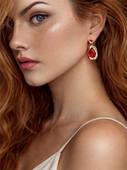 Ruahh Regal Heart Drop Earrings