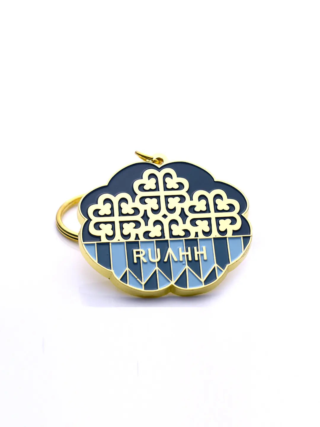 Enameled Adinkra keychain