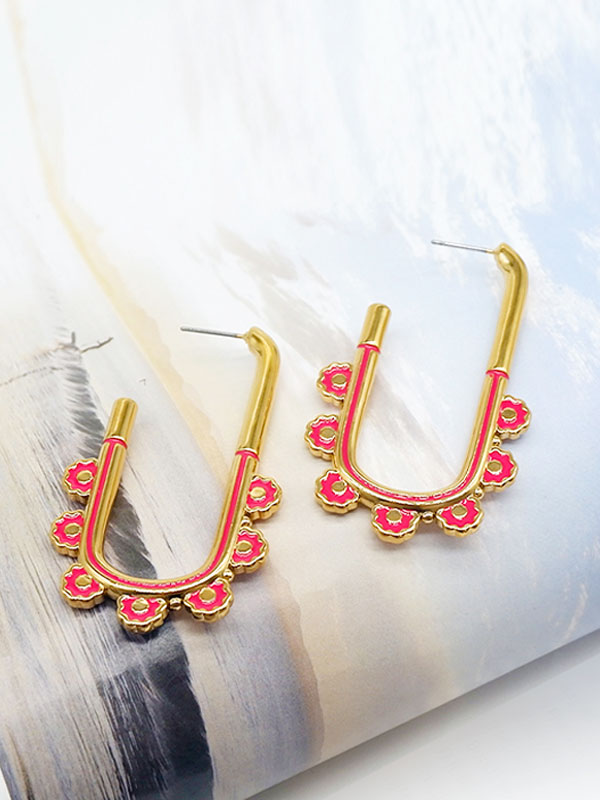 Flora Oval Hoop Earrings