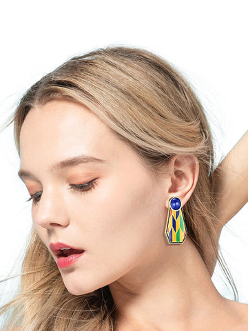 Ruahh Kente Statement Earrings