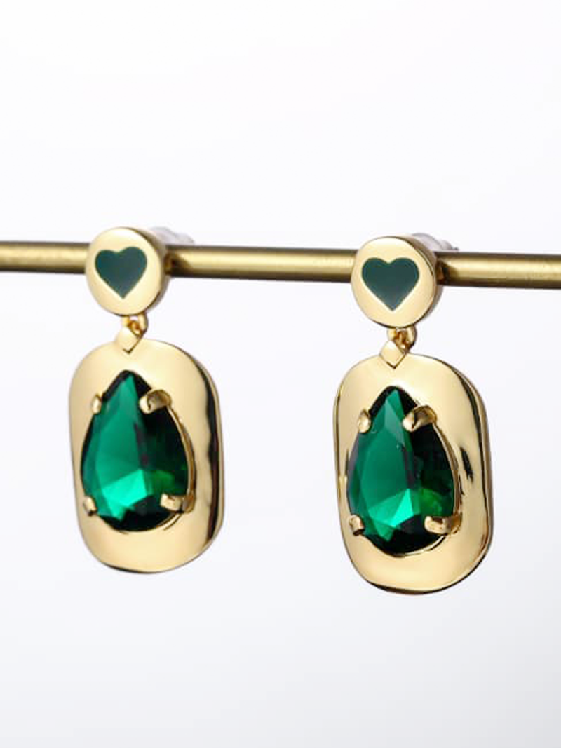 Enamel Heart Earrings