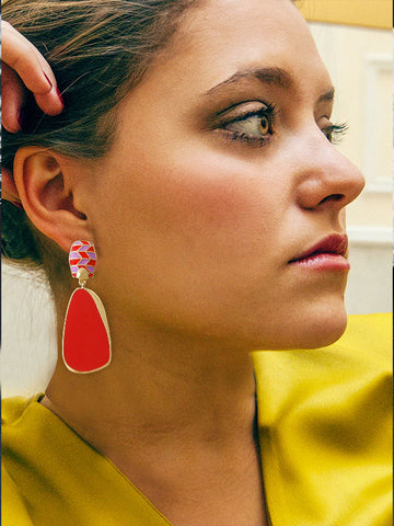 ASO Beveled Drop Earrings